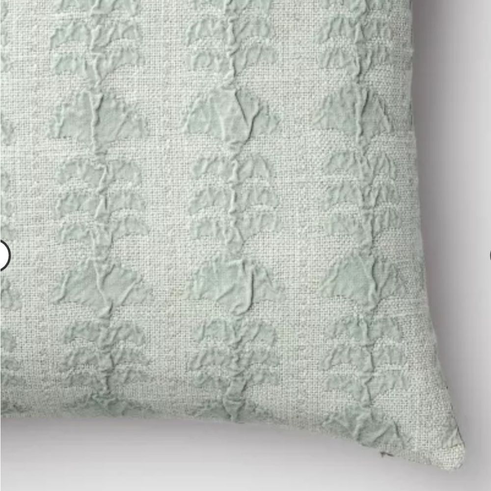Woven Block Print Square Throw Pillow Light Green - Threshold™ designed with Stu - Picture 2 of 7